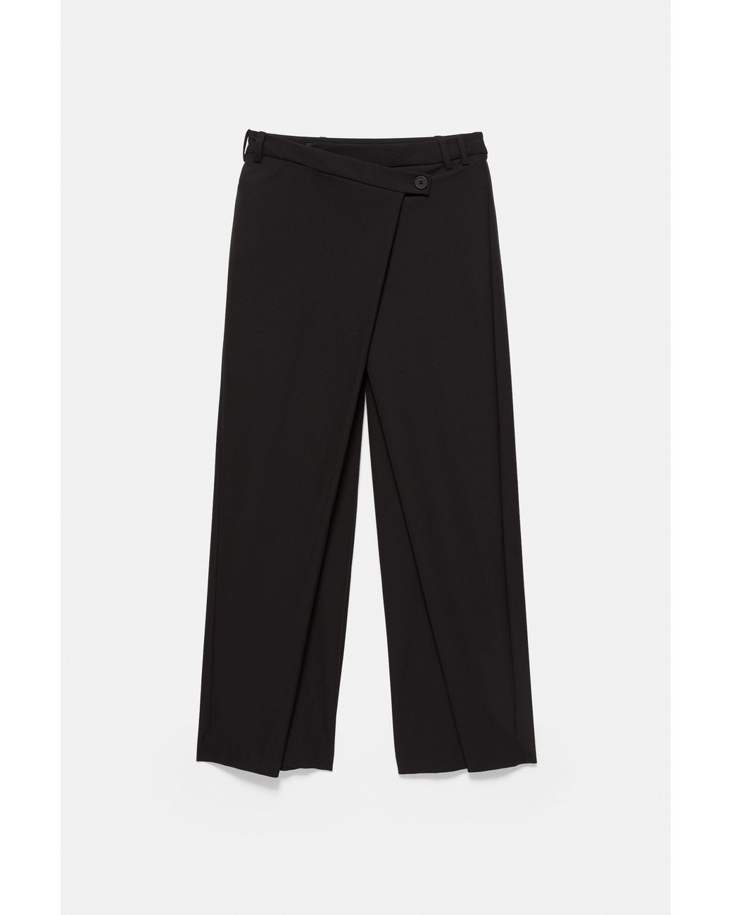 Pull&Bear Black Crossover Waist Smart Trousers
