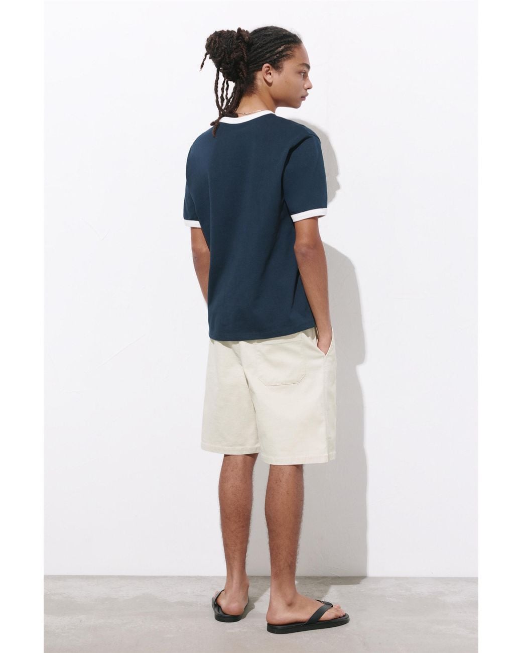 Pull&Bear Blue Bermuda Sweat Shorts for men