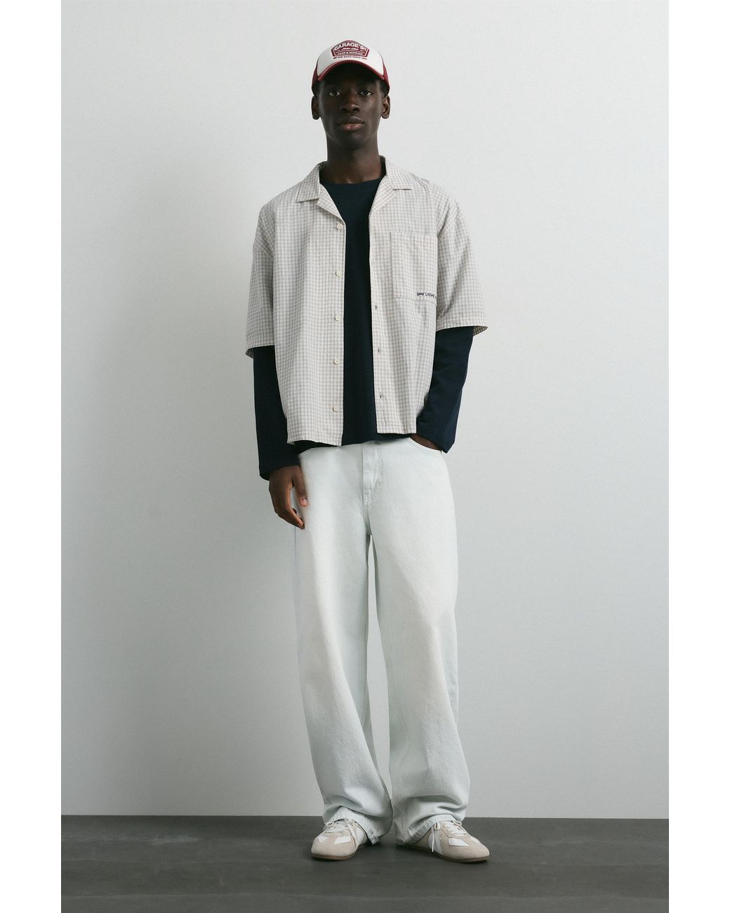 Pull&Bear Gray Wide-Leg Jeans for men