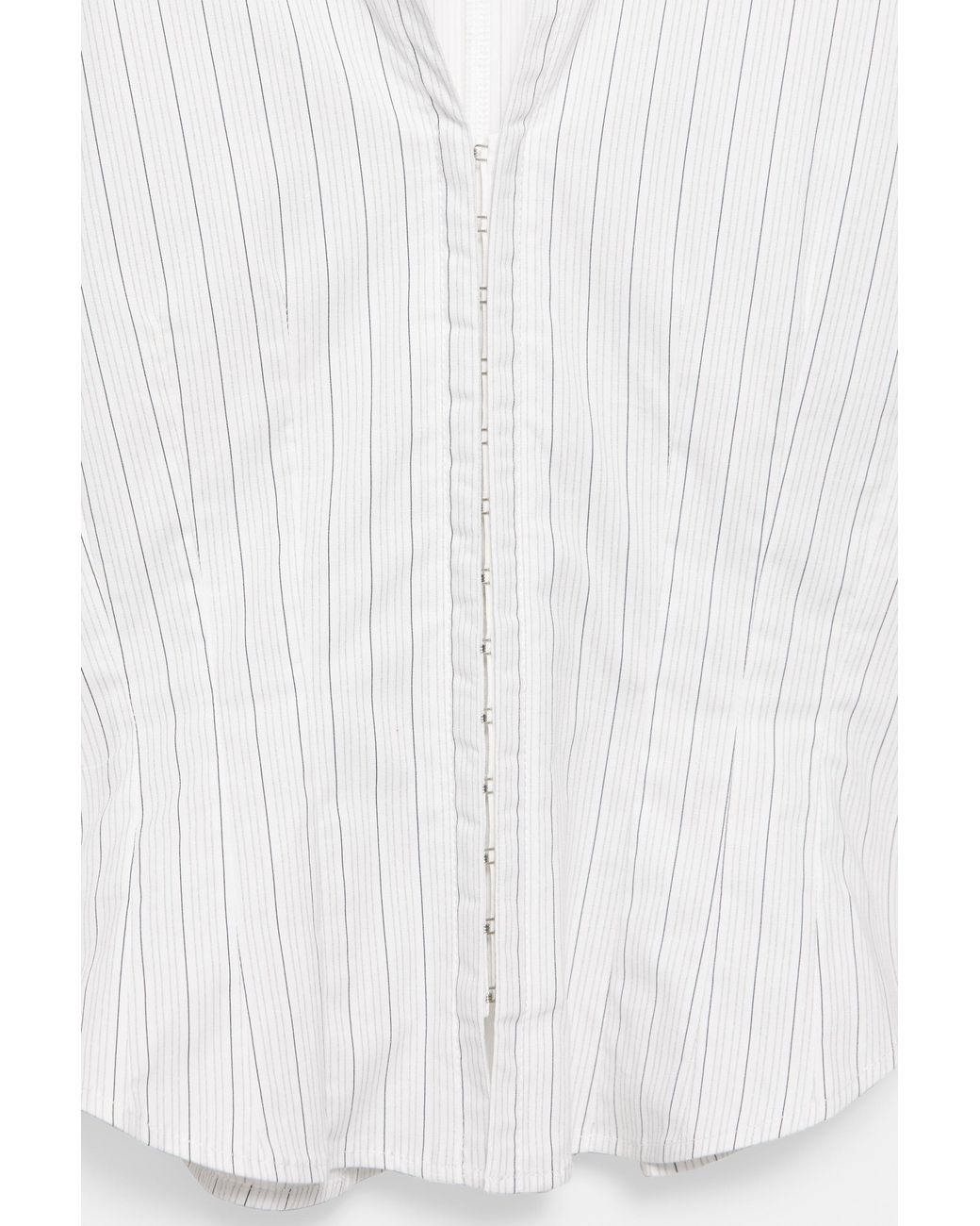 Pull&Bear White Fitted Long Sleeve Shirt