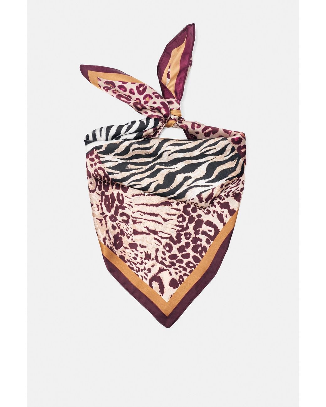 Pull&Bear Red Animal Print Scarf