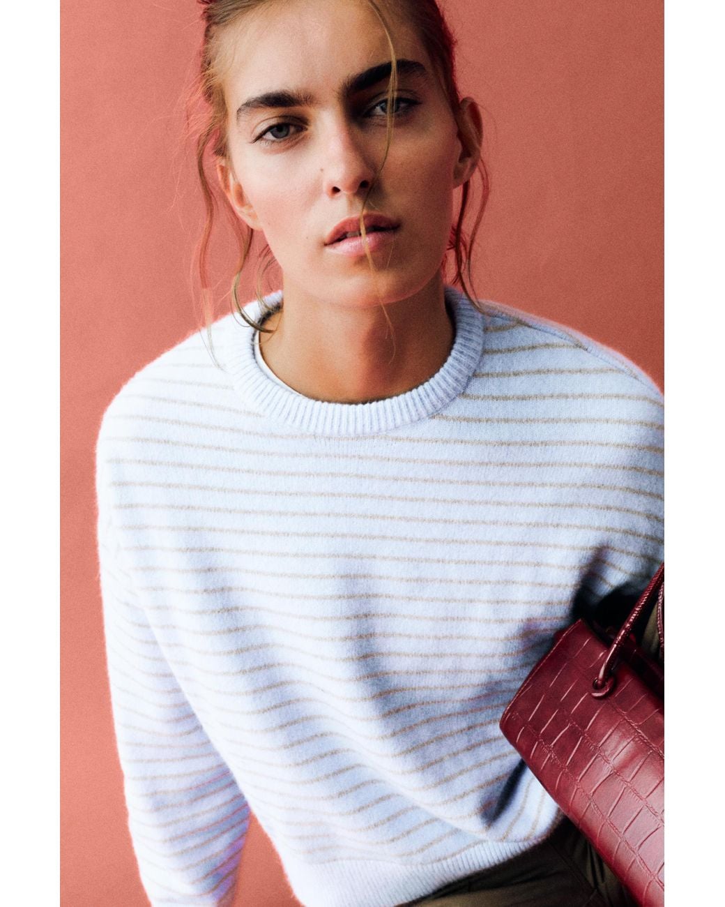 Pull Boxy En Maille Soft Pull&Bear en coloris White
