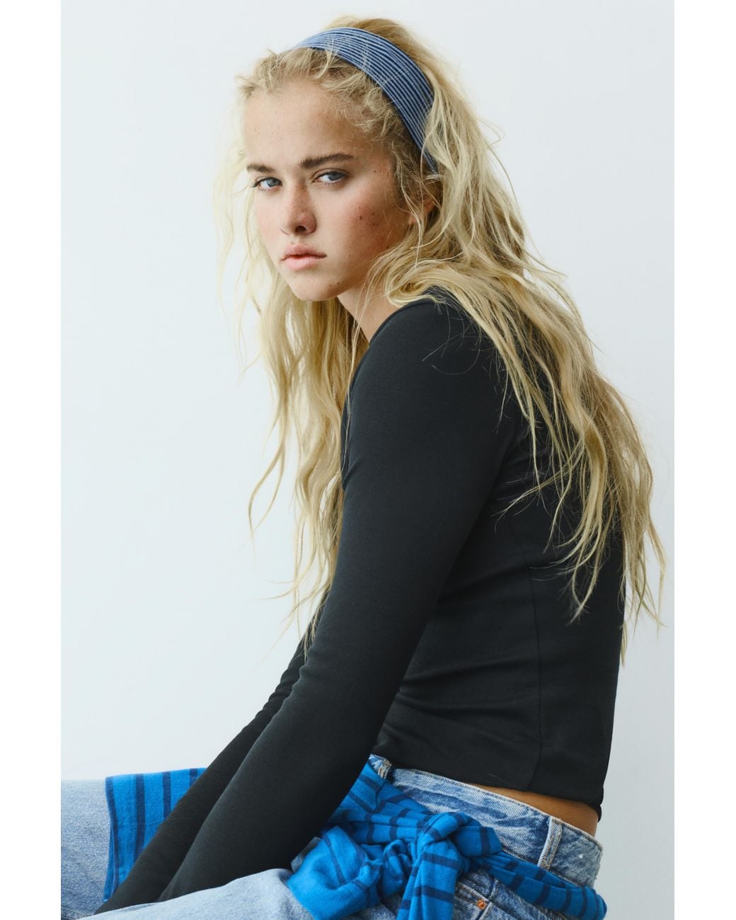 Pull&Bear Blue Pack Of 2 Elastic Headbands