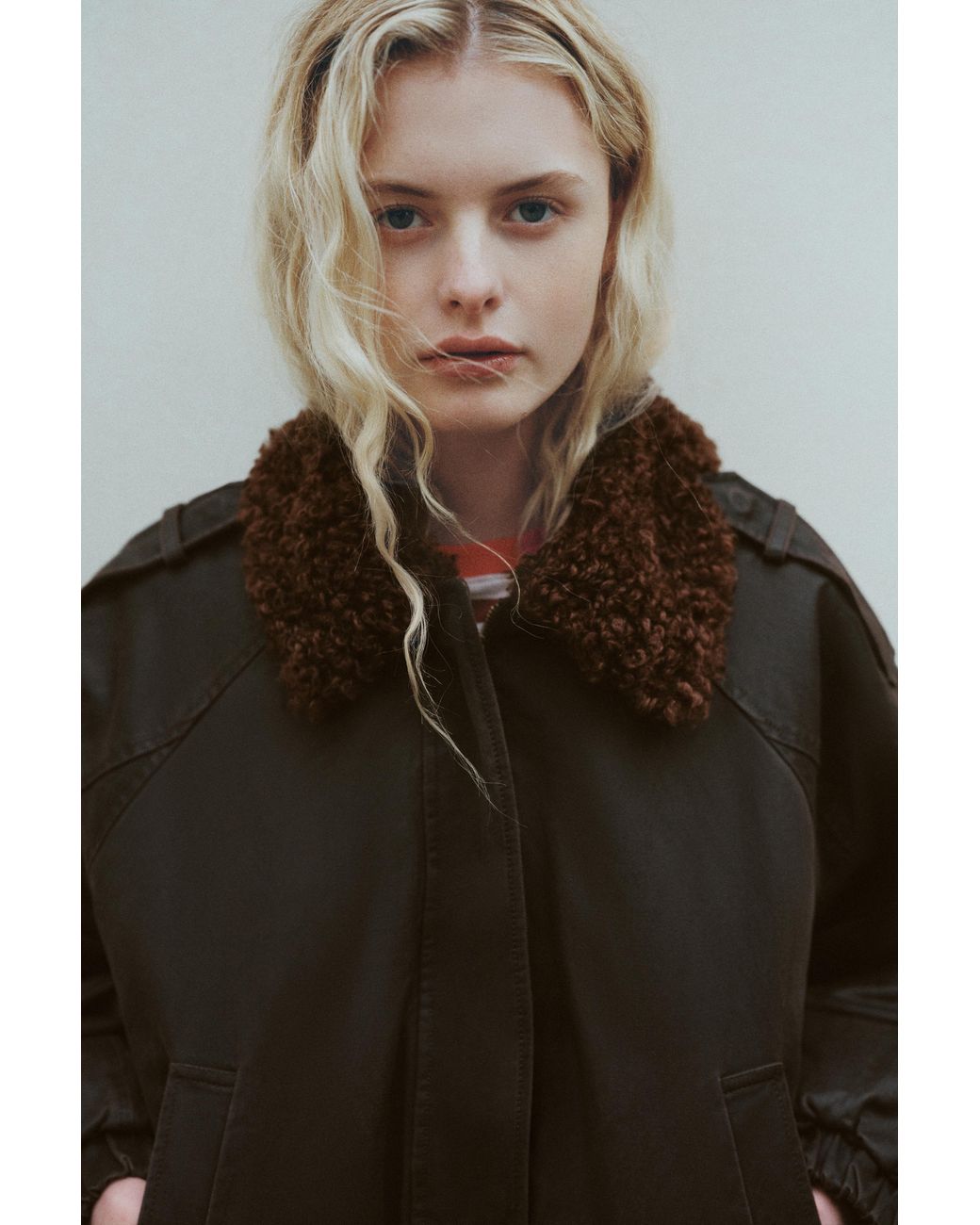 Blouson Bomber Enduit Pull&Bear en coloris Gray