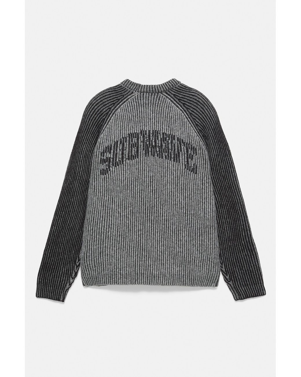 Pull Côtelé À Manches Raglan Pull&Bear pour homme en coloris Gray