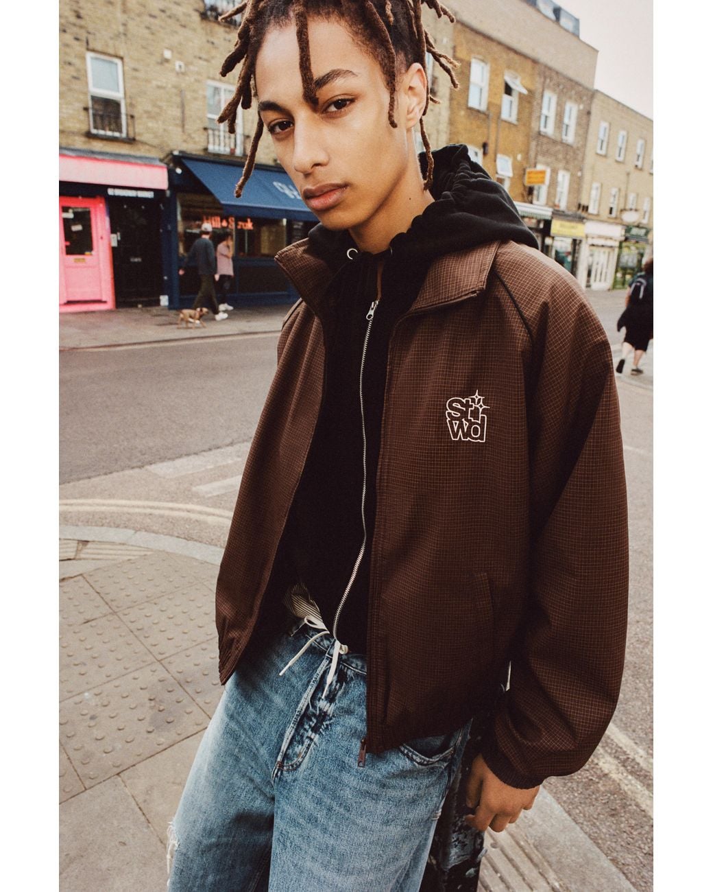 Pull&Bear Brown Stwd Check Jacket for men
