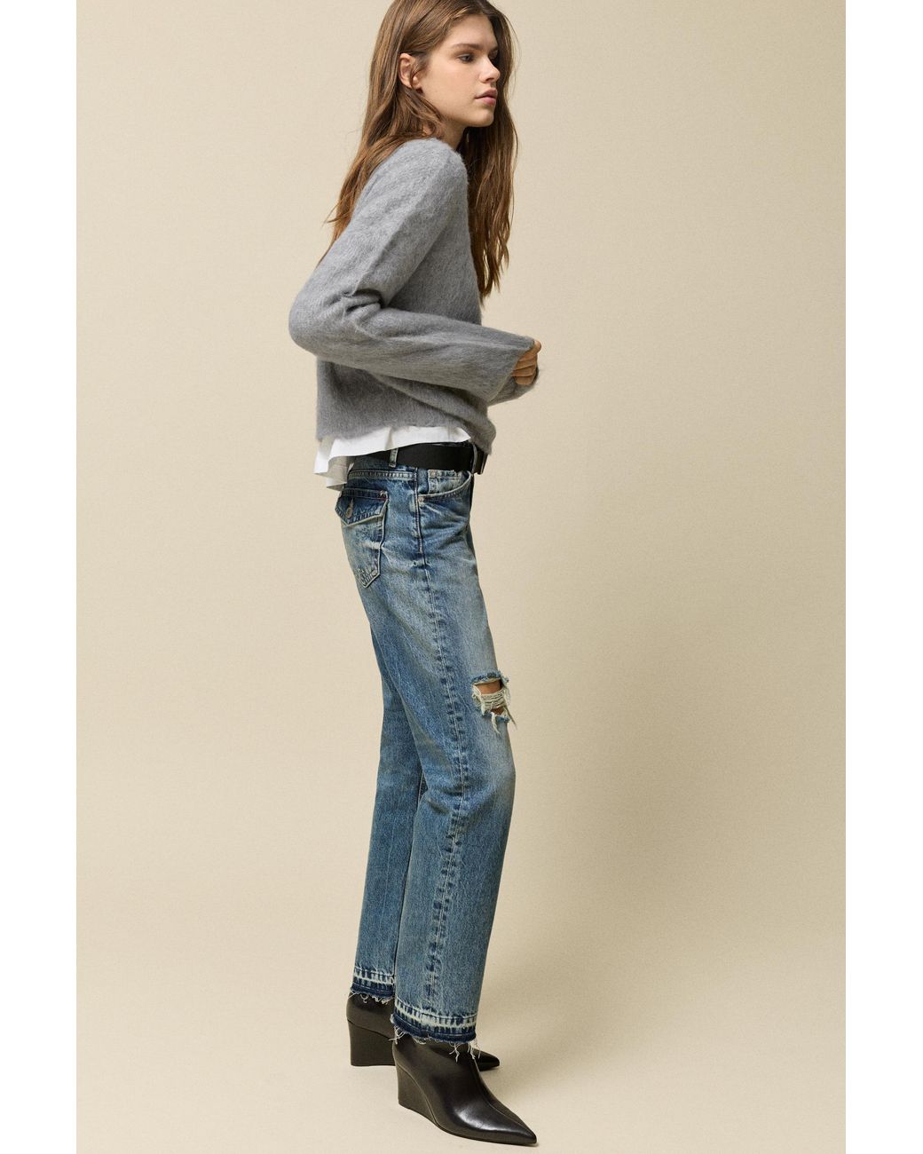 Pull&Bear Gray Soft-Touch Knit Jumper