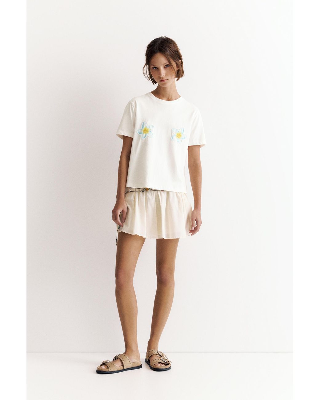 Pull&Bear Blue Tahiti Floral T-Shirt