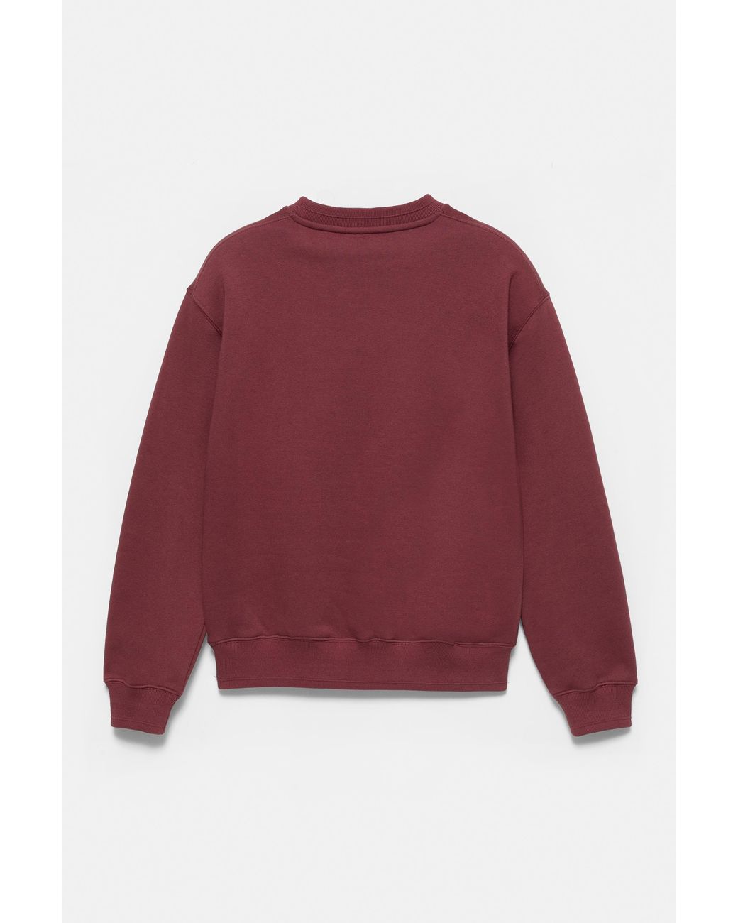 Pull&Bear Red Relaxed Fit Round Neck Sweatshirt for men