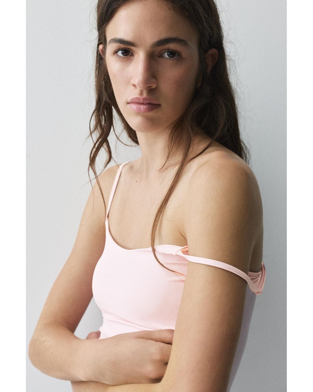 Top Basique À Bretelles Réglables Pull&Bear en coloris White