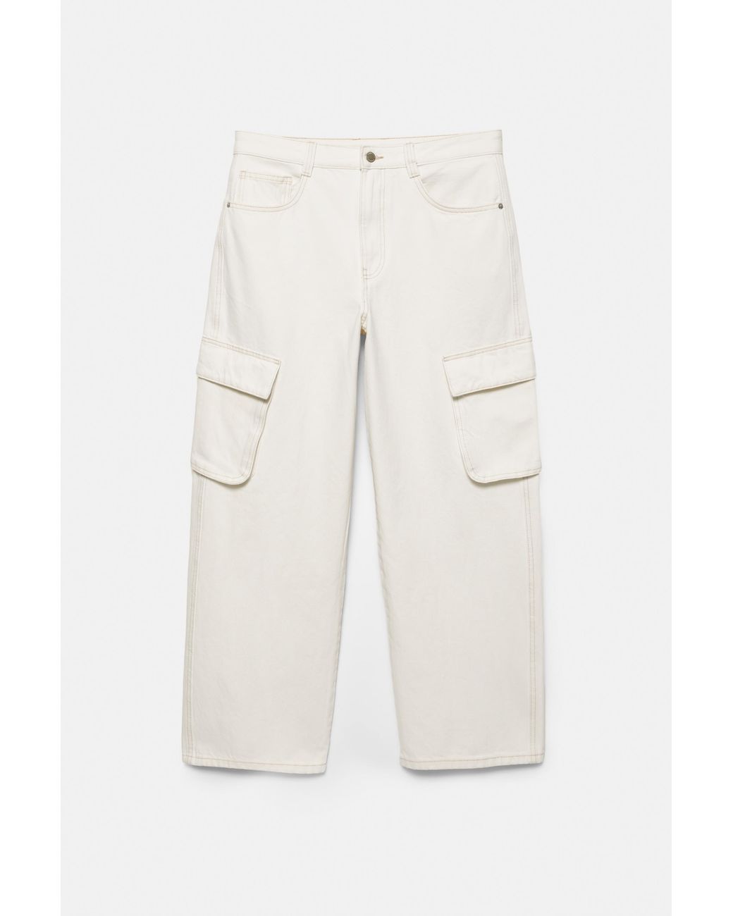 Pull&Bear Baggy Cargo Jeans in het Black voor heren