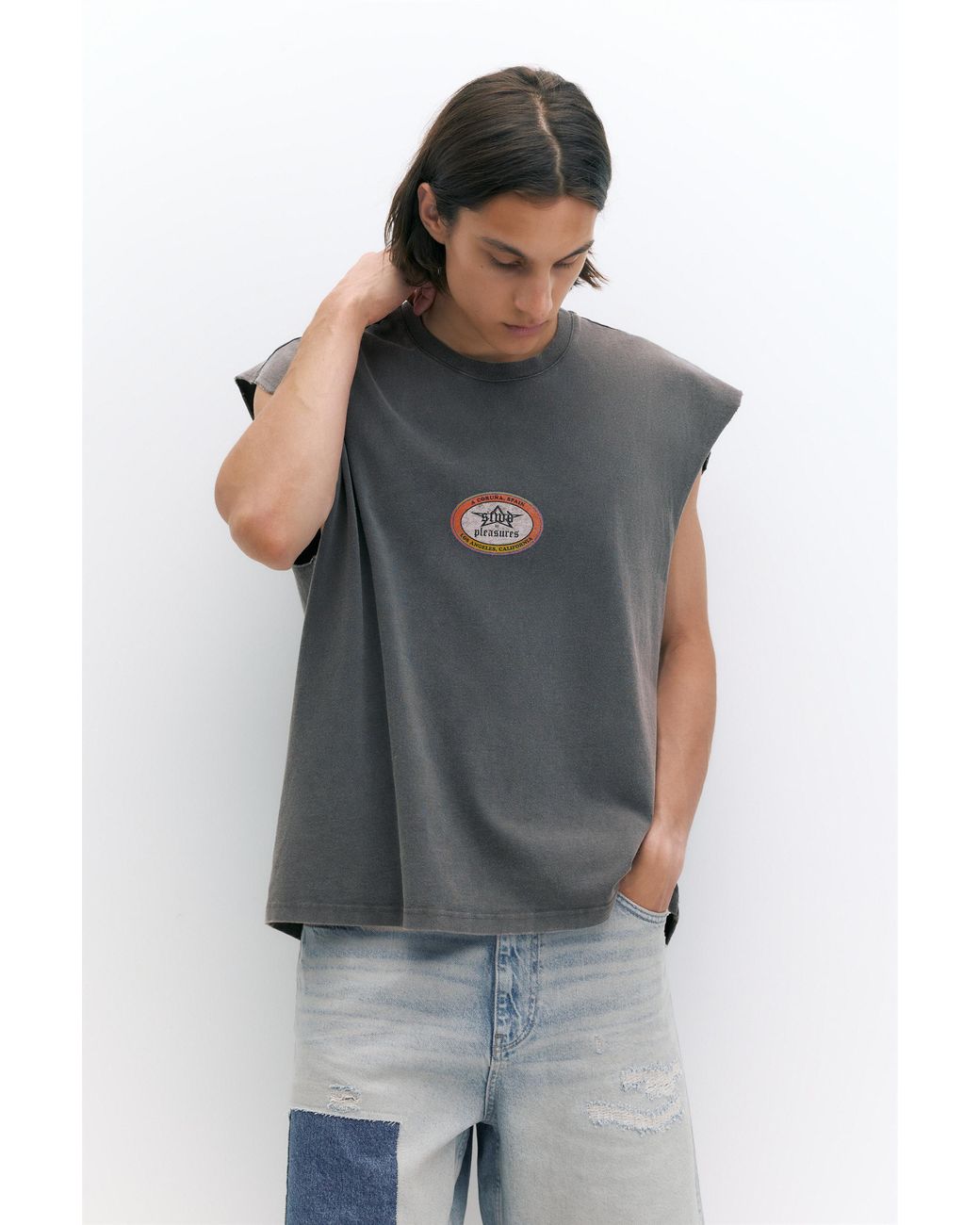 Pull&Bear Blue Pleasures X Stwd Tank Top for men