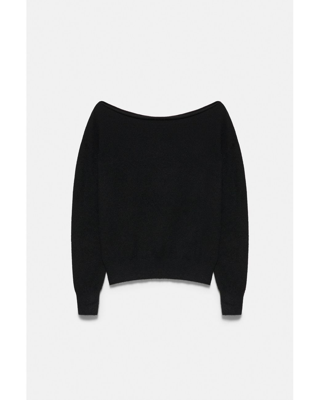 Pull&Bear Black Boat-Neck Jumper