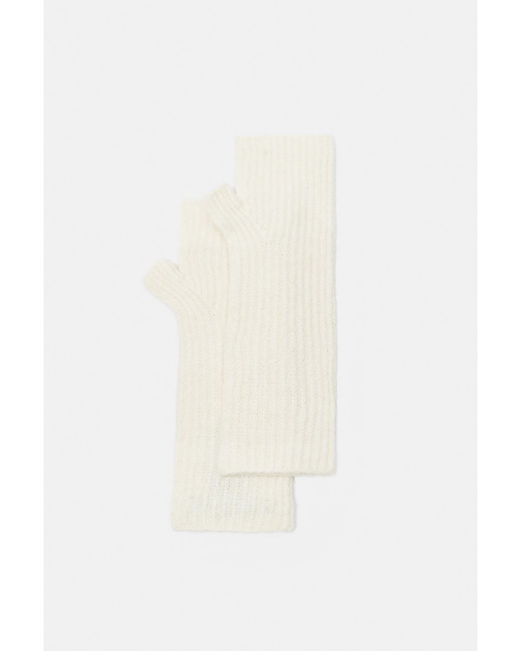 Pull&Bear Ribtricot Wanten in het White