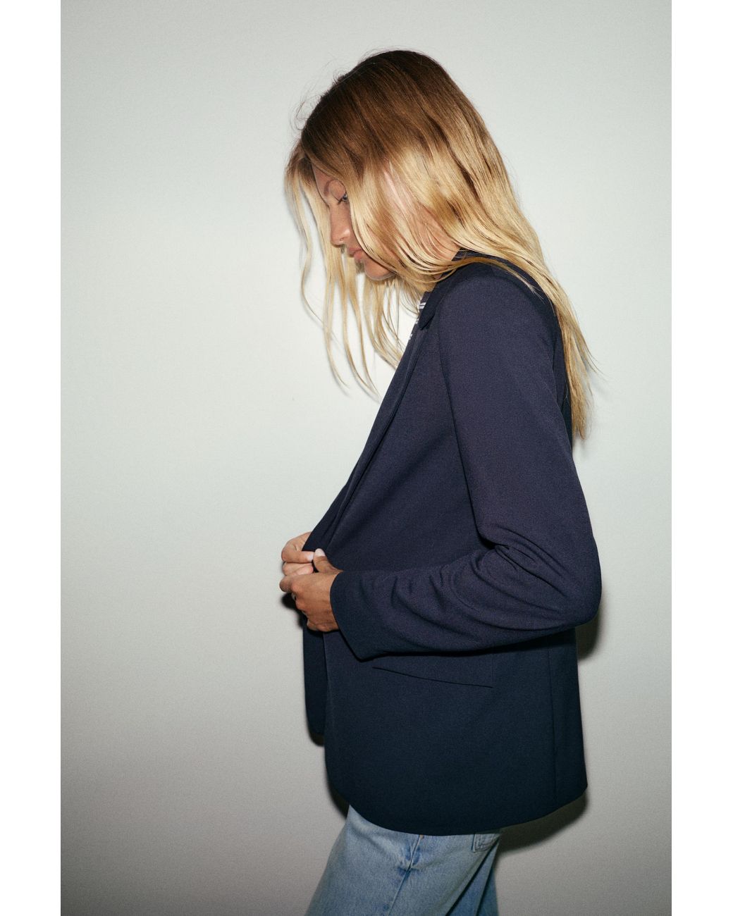 Pull&Bear Blue Basic Blazer