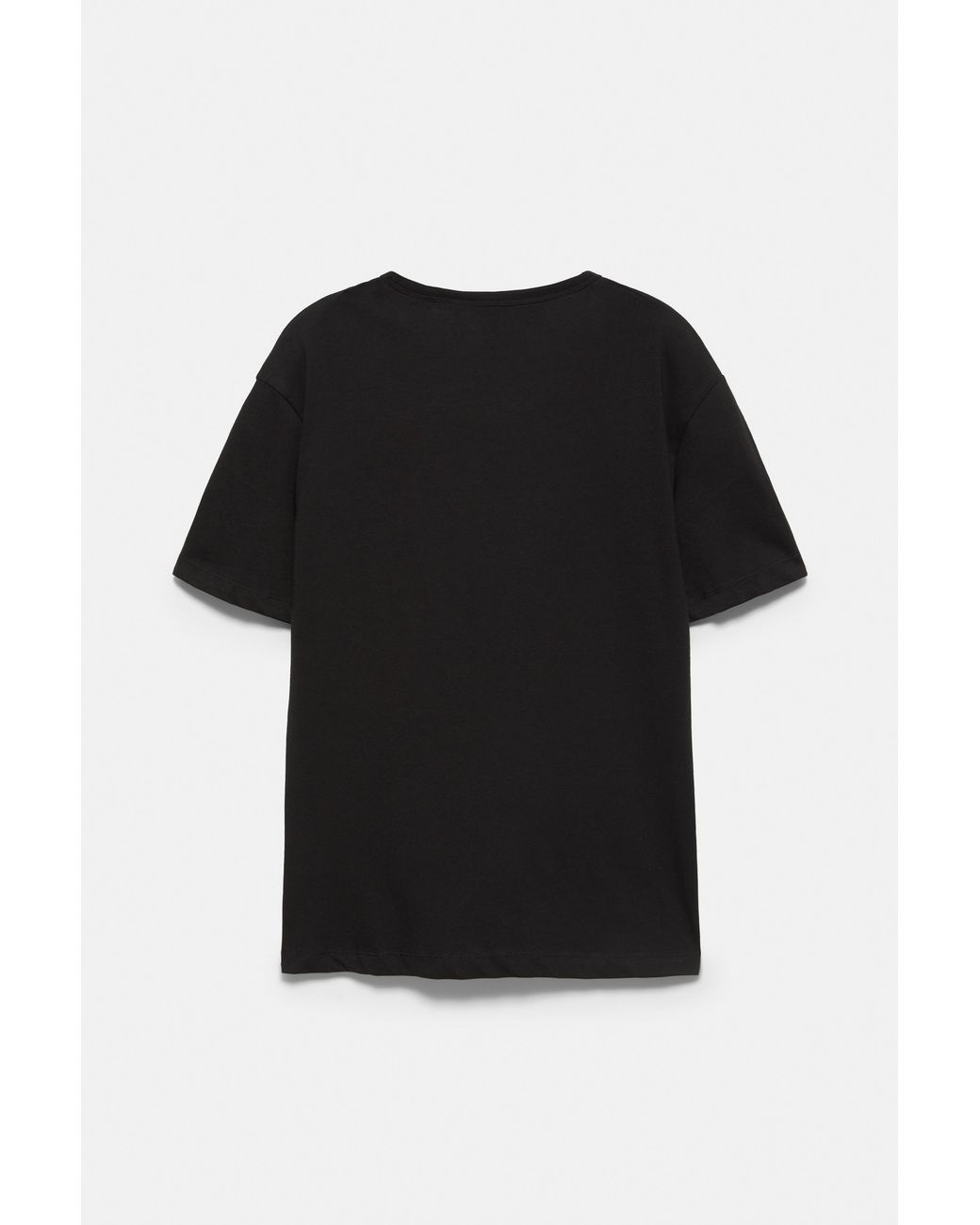 Pull&Bear Black Slim Fit Basic T-Shirt for men