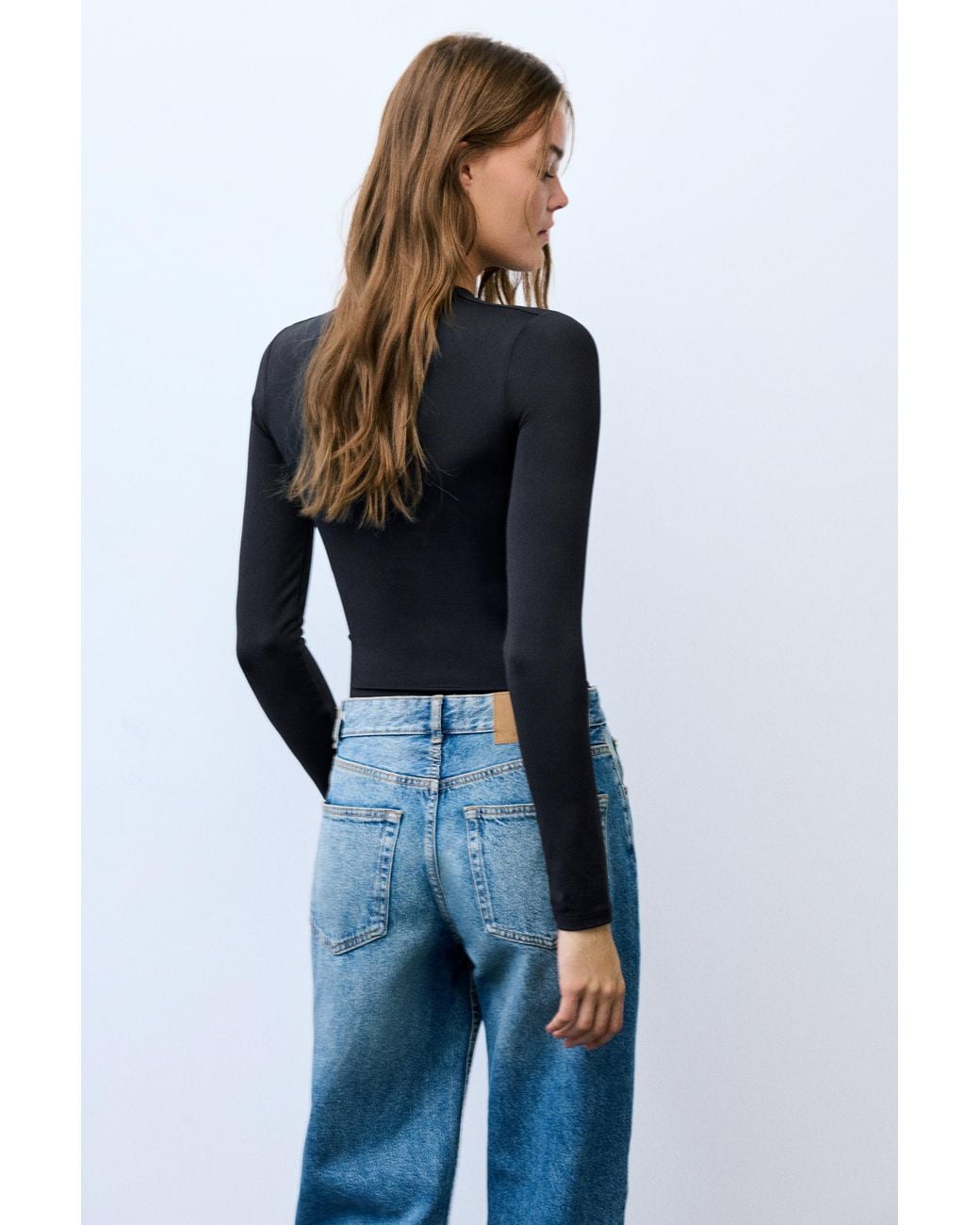 Body Con Scollo Cut Out di Pull&Bear in Blue