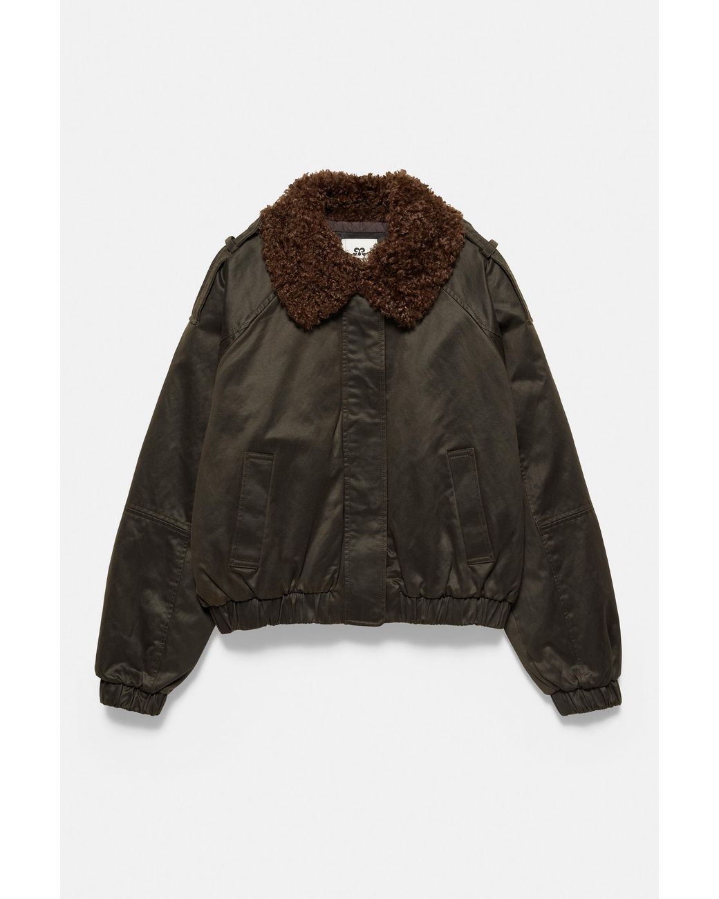 Blouson Bomber Enduit Pull&Bear en coloris Gray