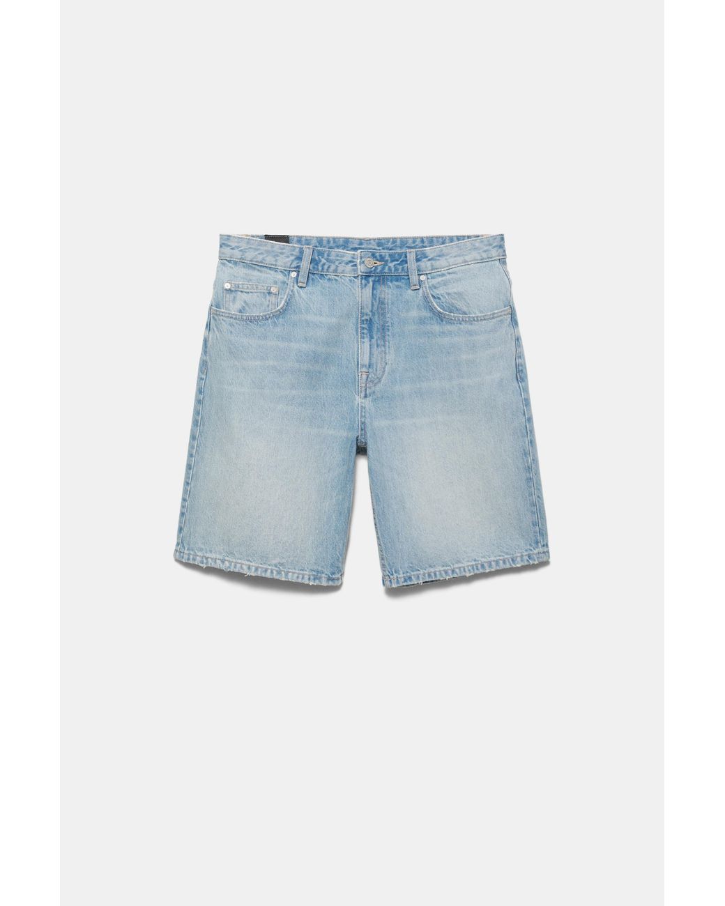 Pull&Bear Blue Standard Denim Bermuda Shorts for men
