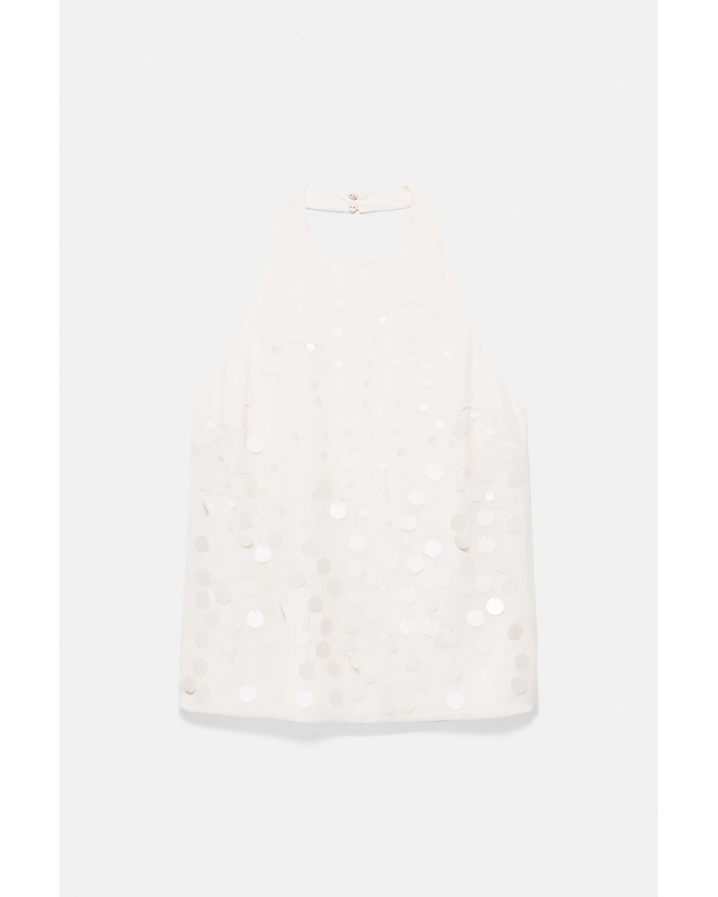 Pull&Bear Blue Sequin Halter Top