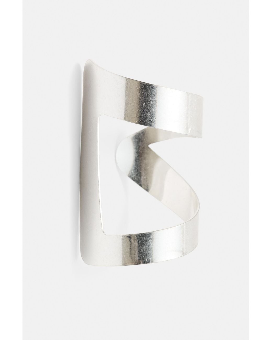 Pull&Bear White Curved Arm Cuff