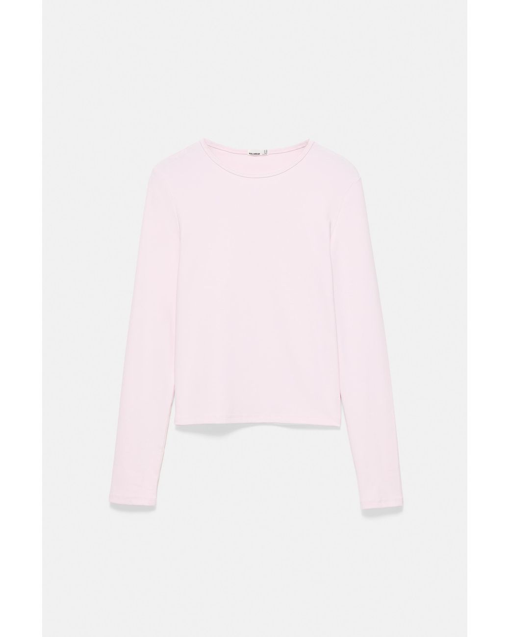 Pull&Bear Blue Fitted Long Sleeve T-Shirt