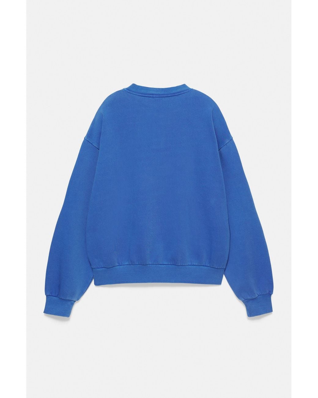 Pull&Bear Blue Henley Sweatshirt for men