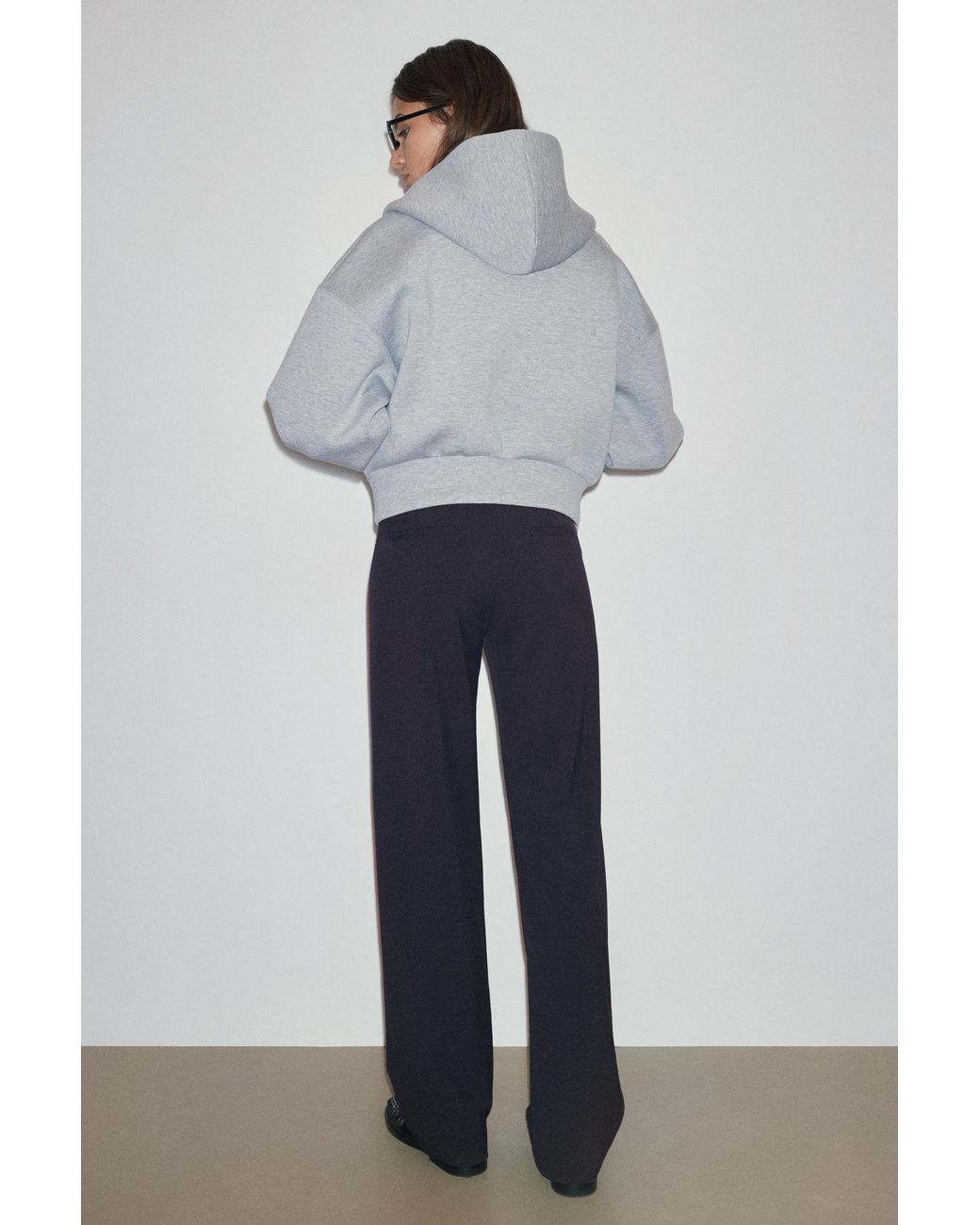 Pull&Bear Blue Slim Fit Straight Smart Trousers