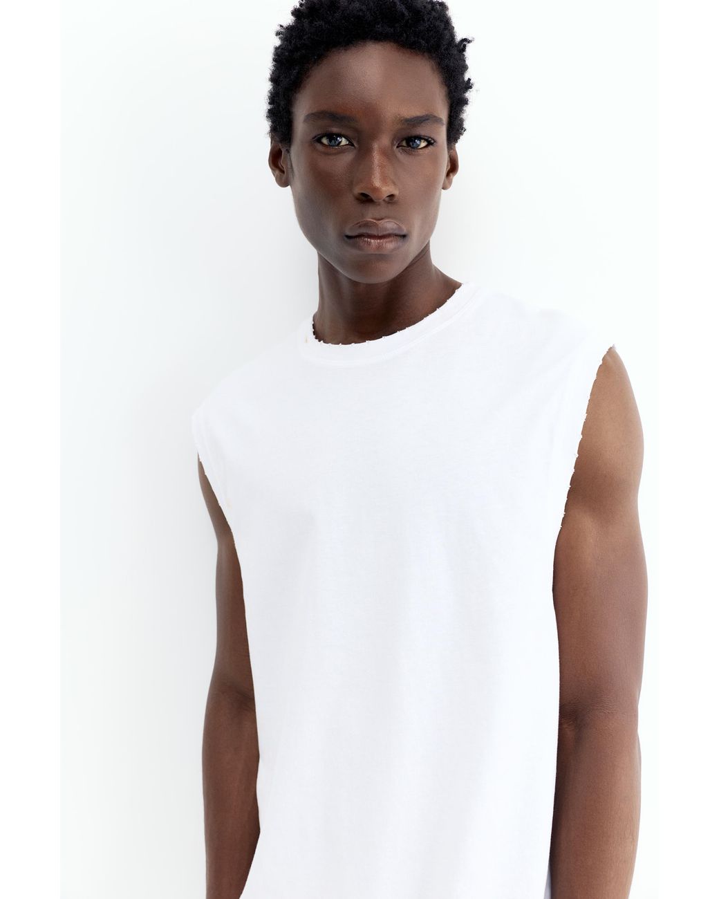 Pull&Bear White Strappy Top for men