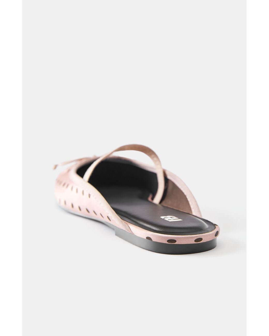 Pull&Bear Blue Polka-Dot Slingback Ballet Flats