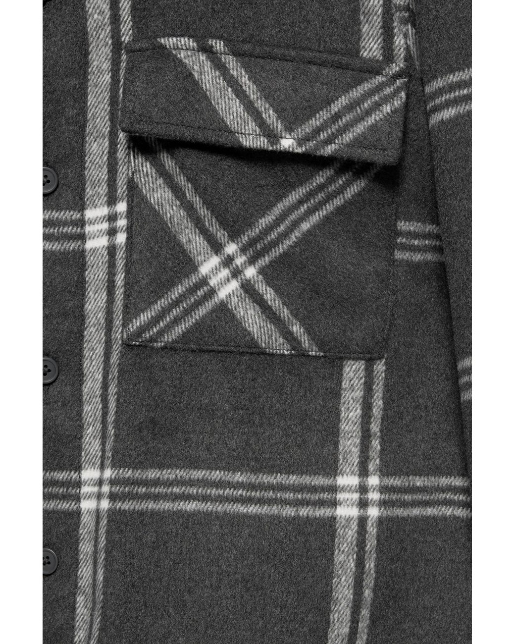 Giacca Camicia A Maniche Lunghe A Quadri di Pull&Bear in Black da Uomo