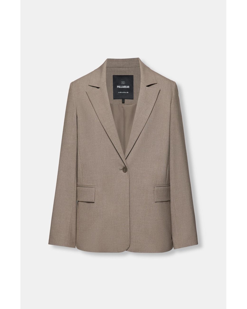 Pull&Bear Gray Basic Blazer