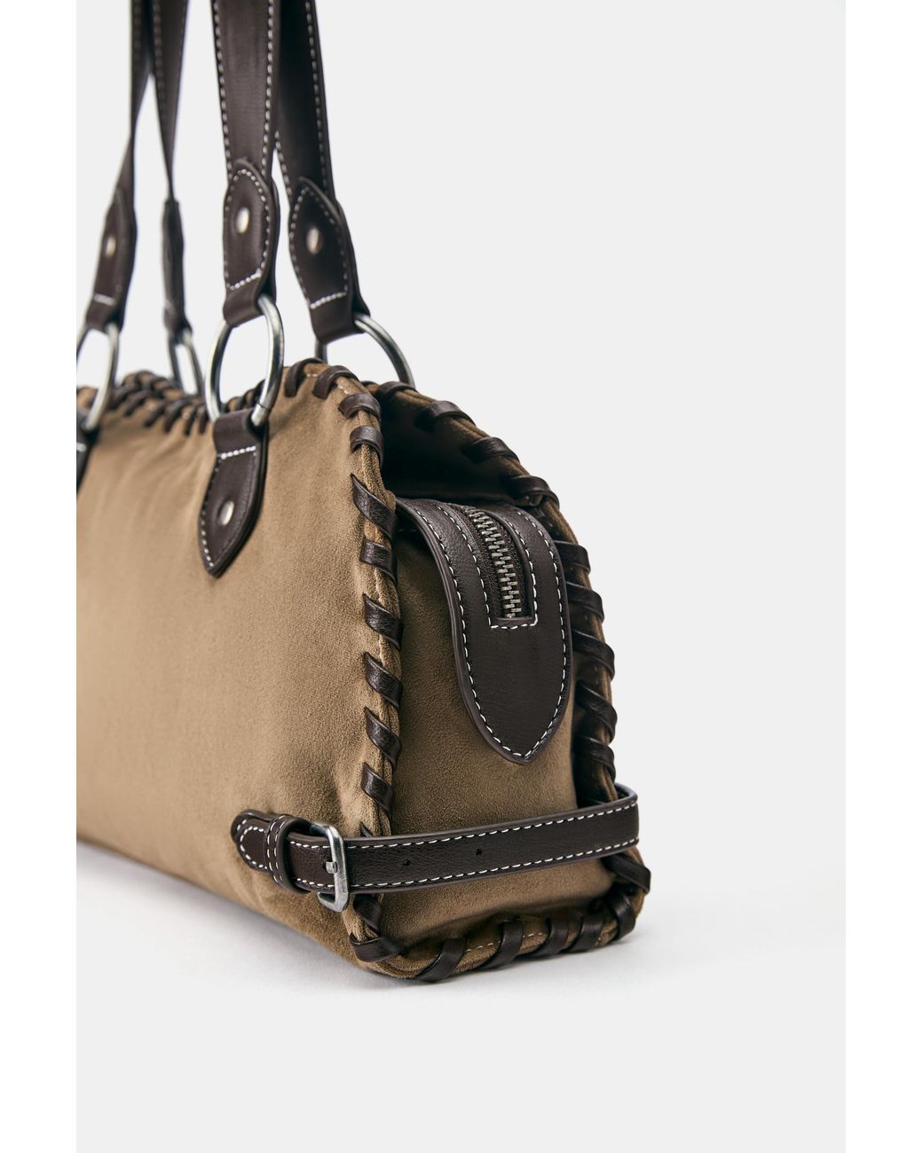 Pull&Bear Metallic Contrast Shoulder Bag