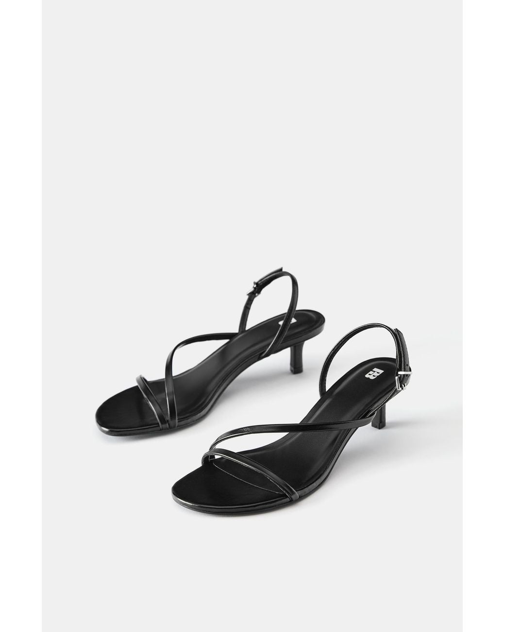 Pull&Bear White Strappy Heeled Sandals