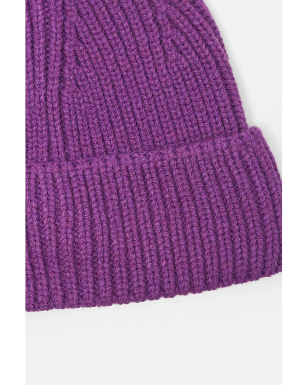 Pull&Bear Purple Chunky Knit Beanie for men