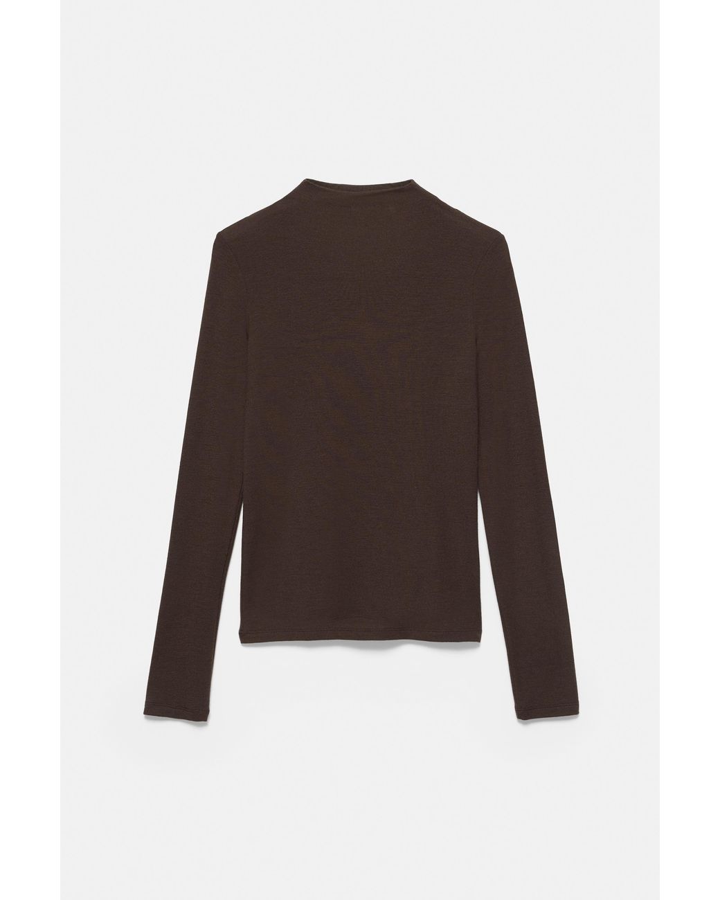 Pull&Bear Black Basic Mock Neck T-Shirt