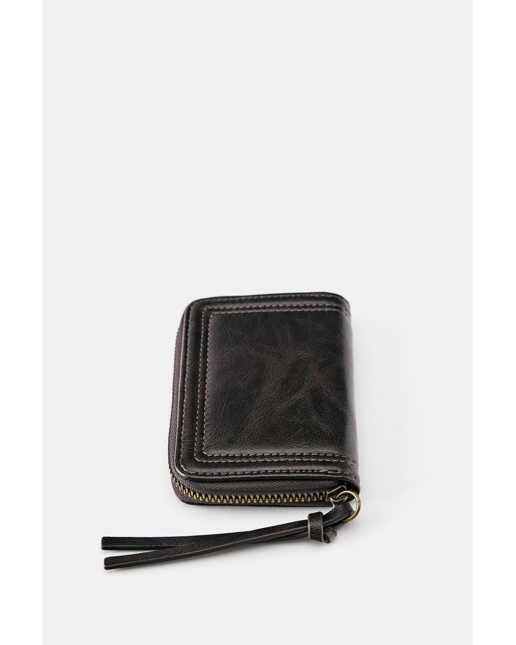 Porte-Monnaie Effet Usé Pull&Bear en coloris Black