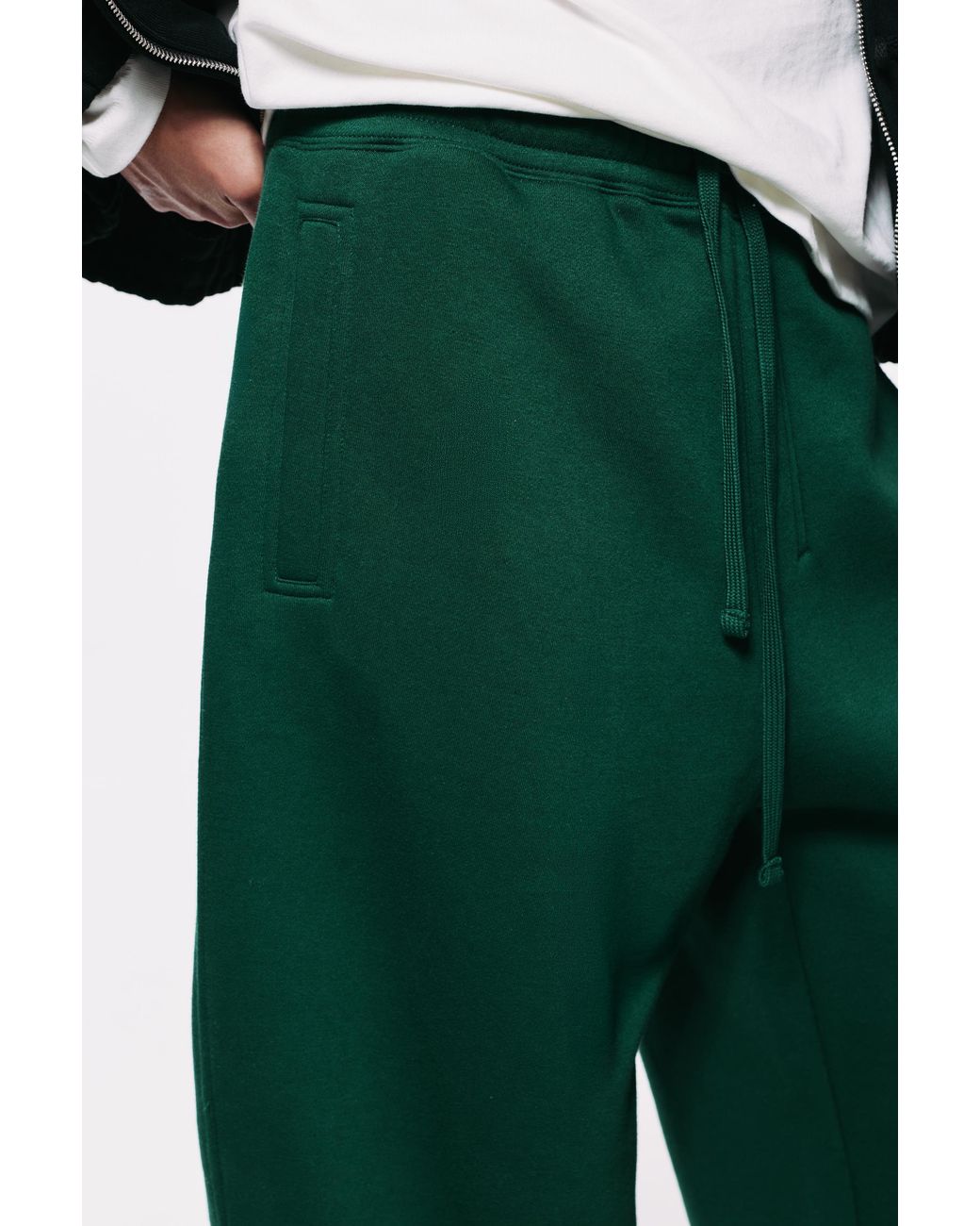 Pull&Bear Green Basic Baggy Sweatpants for men