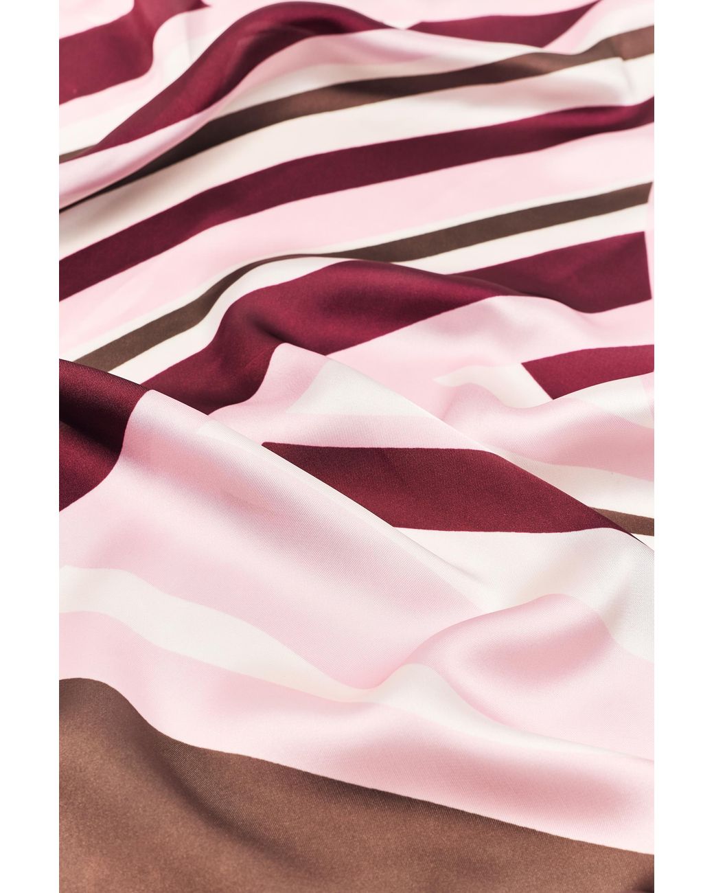 Pull&Bear White Striped Satin Scarf
