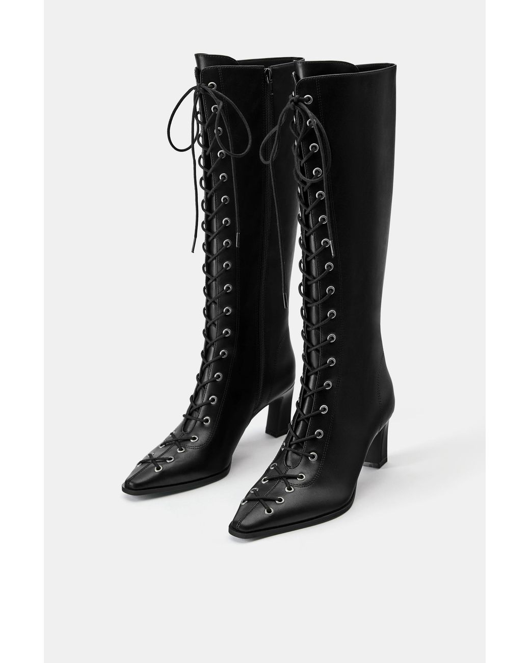 Bottes Hautes À Lacets Pull&Bear en coloris Blue