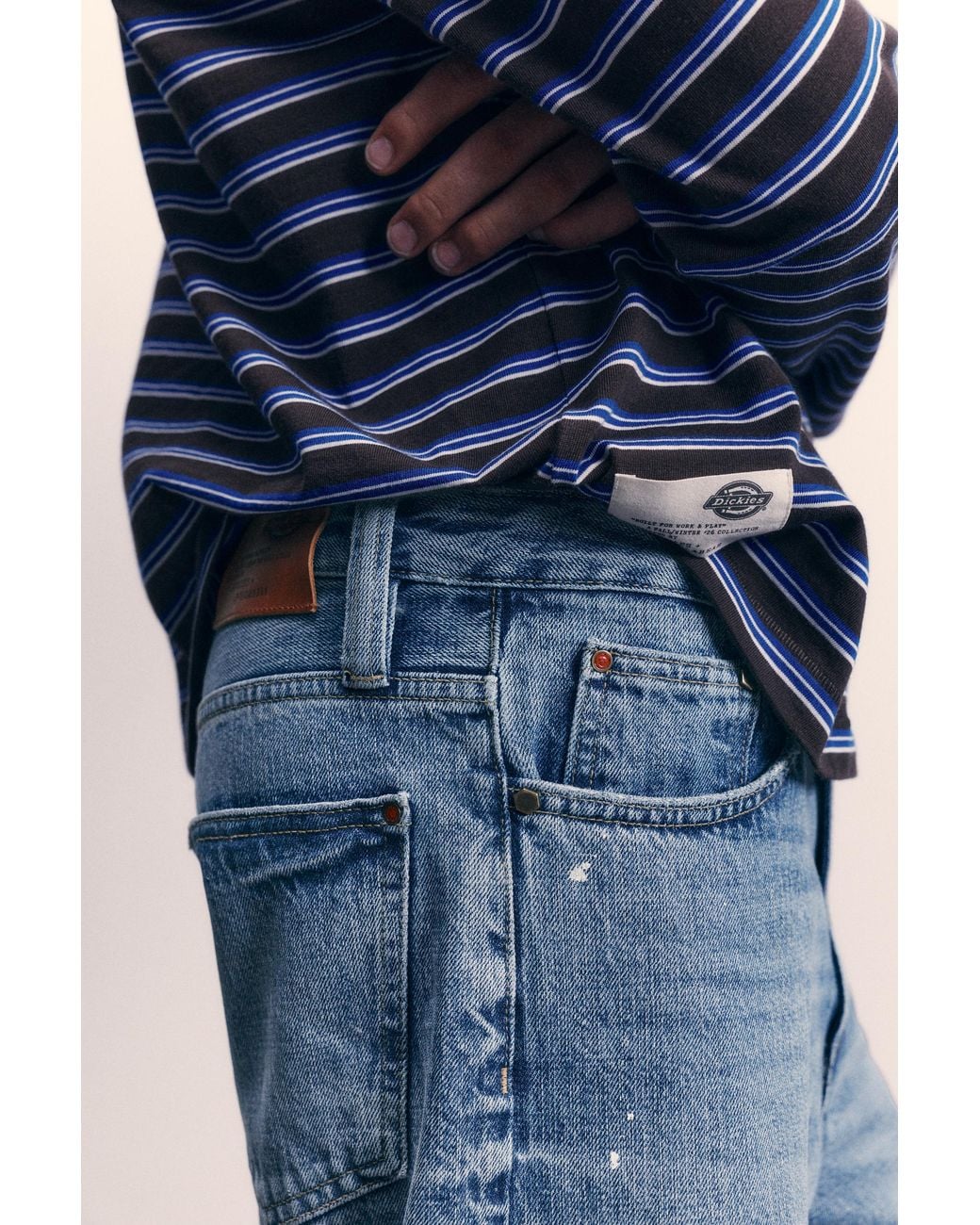 Pull&Bear Blue Dickies Straight-Leg Jeans for men