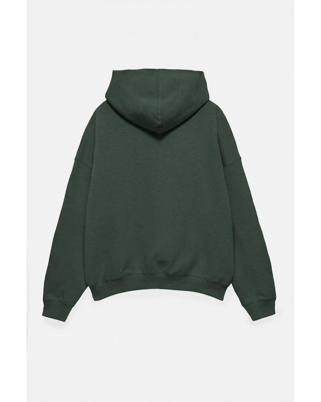 Pull&Bear Green Boxy Fit Hoodie for men