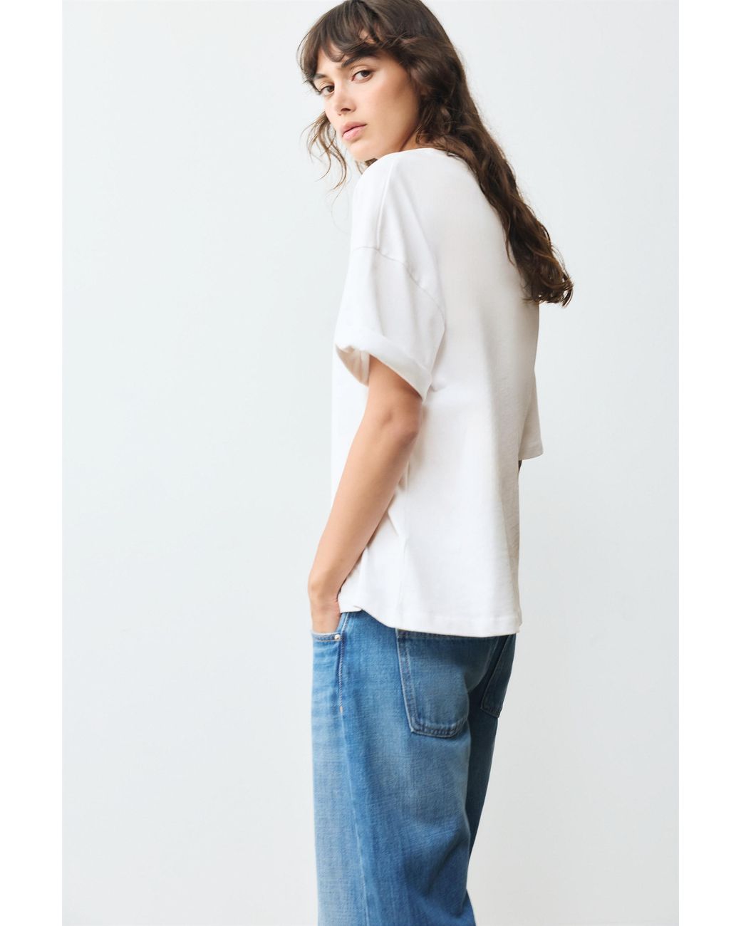Pull&Bear Black Oversize Short Sleeve T-Shirt