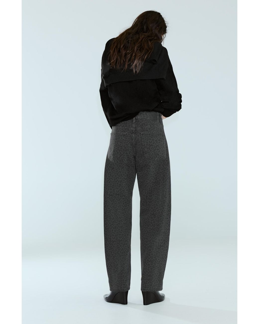 Jean Barrel Léopard Pull&Bear en coloris Gray