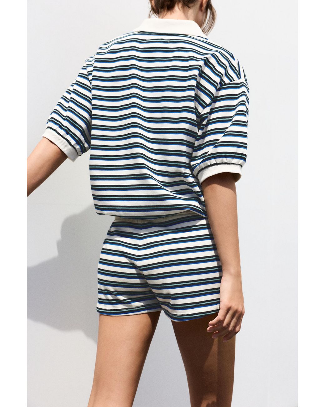 Pull&Bear Brown Gestreifte Shorts
