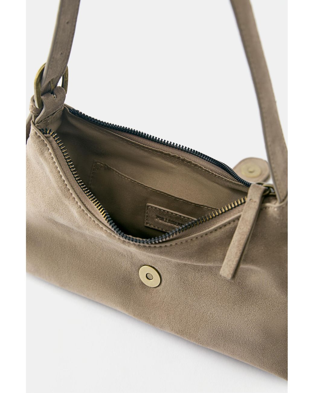 Pull&Bear White Buckle Shoulder Bag