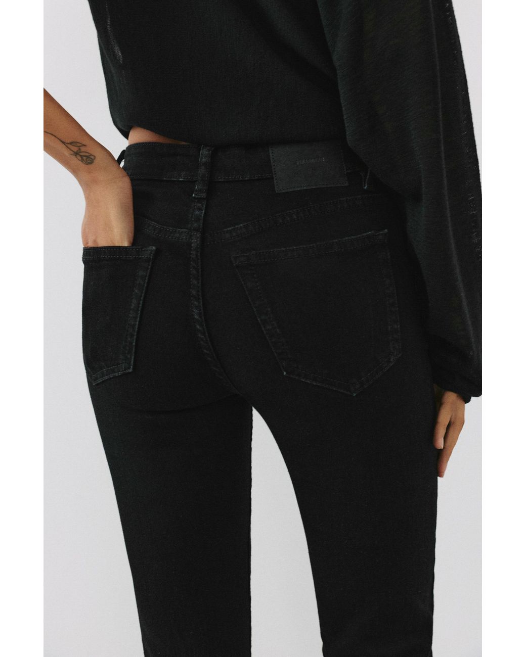 Pull&Bear Black Skinny Flare Jeans