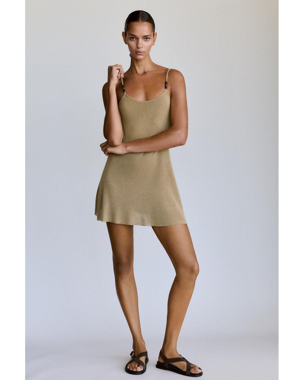 Pull&Bear Multicolor Strappy Knit Short Dress