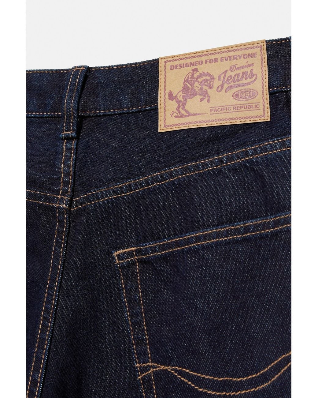 Pull&Bear Gray Turn-Up Hem Jeans