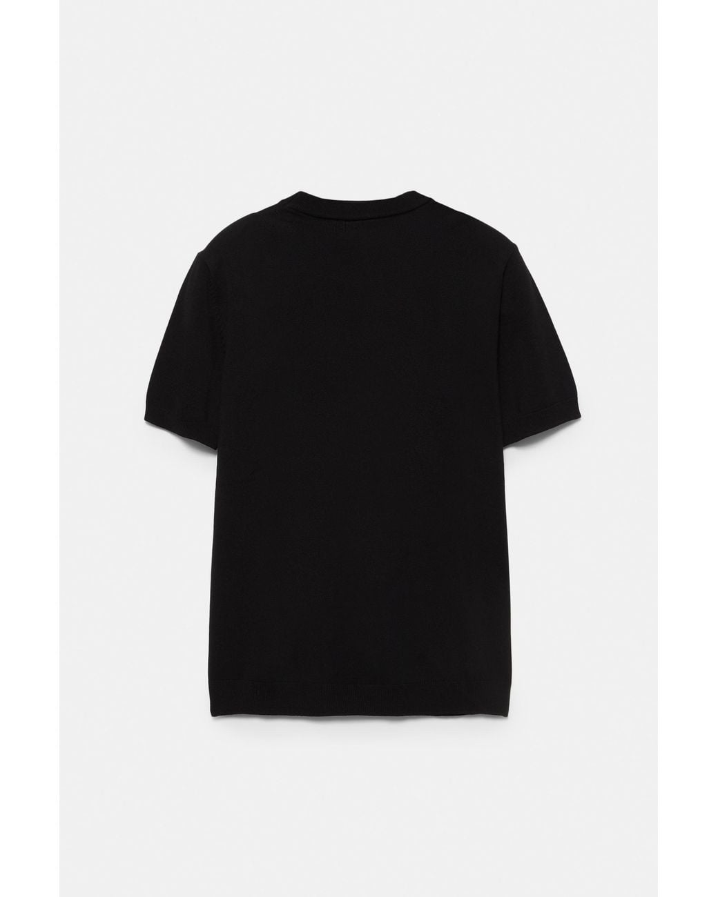 Pull&Bear Black Short Sleeve Jumper for men